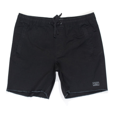 Afends Baywatch Walkshorts - Drill Elastic Walkshorts - Black