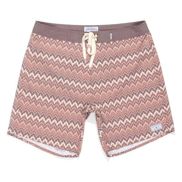 Afends Easyrider Crochet - 16.5" Fixed Waist Swim Shorts - Crochet