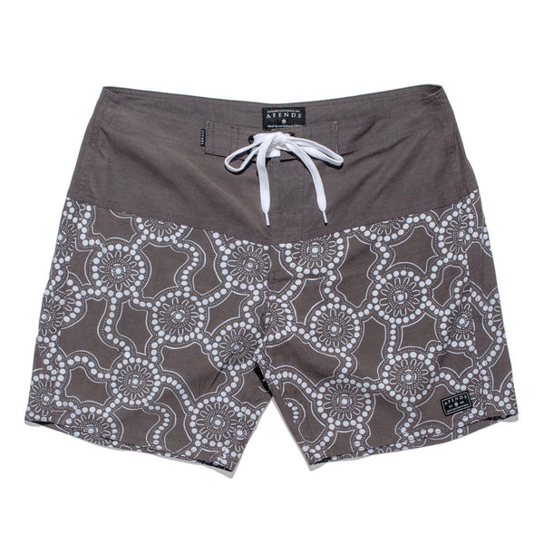 Afends Salt - Fixed Boardshort - Black & White