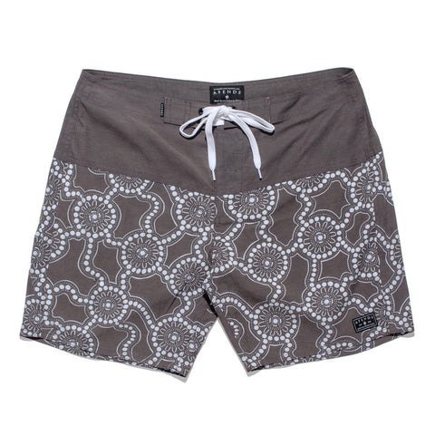 Afends Salt - Fixed Boardshort - Black & White