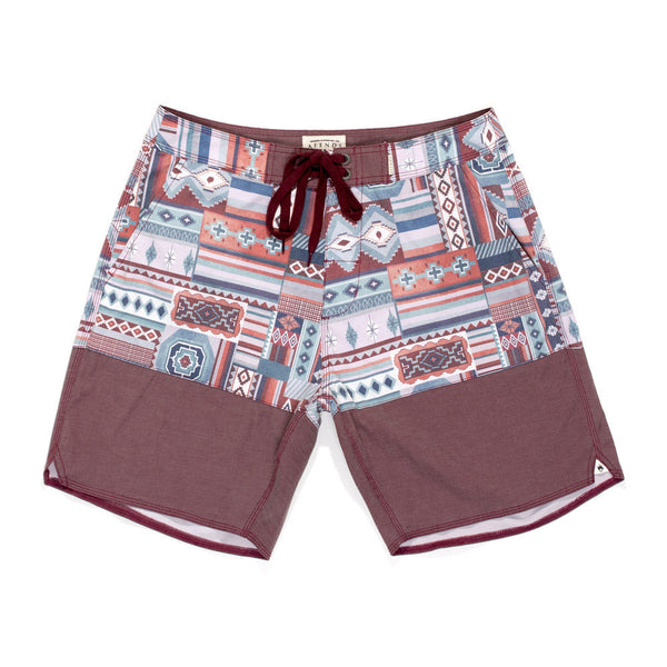 Afends Pocket Boardie - 16.5" Fixed Waist Boardshorts - Patches