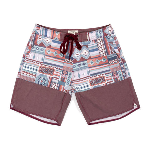 Afends Pocket Boardie - 16.5" Fixed Waist Boardshorts - Patches