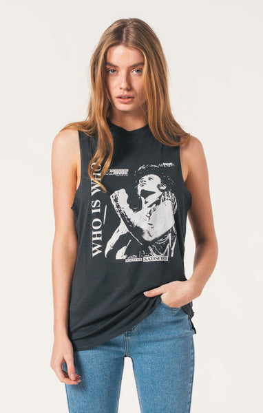 Afends Keep You Satisfied - Bandcut Tee - Faded Black