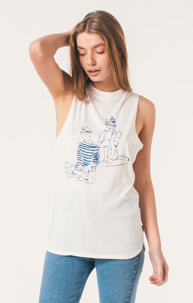 Afends Beat Girls - Bandcut Tee - Natural