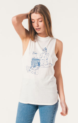 Afends Beat Girls - Bandcut Tee - Natural