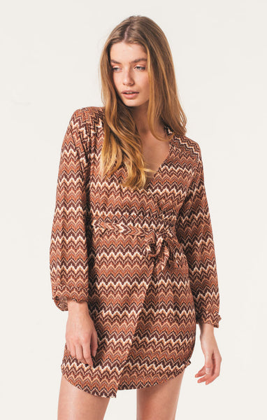 Afends Fever - Dress - Crochet Brown