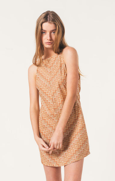 Afends Jam - Dress - Crochet Mustard