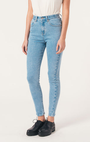 Afends Zeppelins - High Waisted Skinny Jeans - Stone Blue