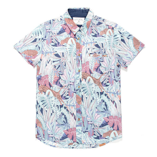 Afends Stalker - Short Sleeve Shirt - Jungle Print