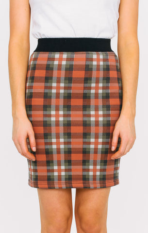 Afends Anna - High Waist Skirt - Plaid