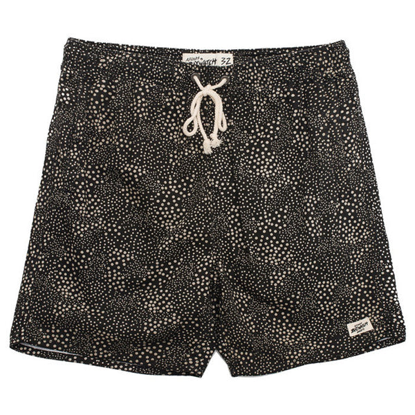 Afends Baywatch Dots - 16.5" Elastic Waist Boardshorts - Dots Black