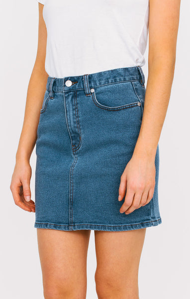Afends Chevy - Denim Skirt - Vintage Blue