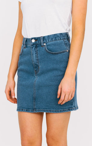 Afends Chevy - Denim Skirt - Vintage Blue
