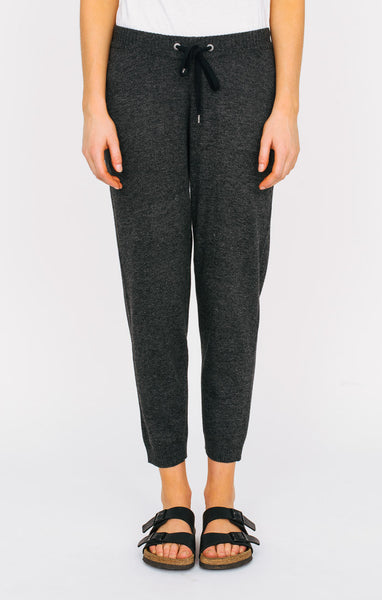Afends Dust - Knitted Slouch Pants - Charcoal