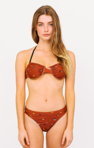 Afends Lena - High Cut Bikini - Navi Rust