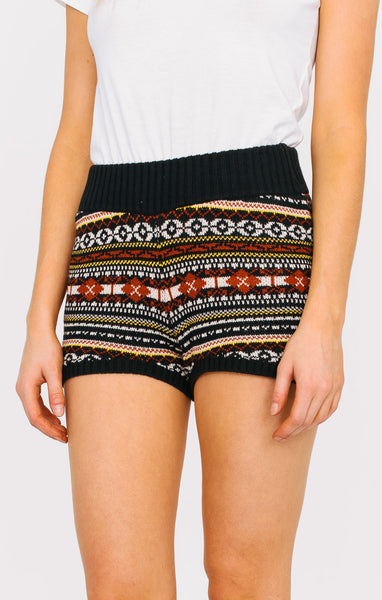 Afends Pepita - Knitted Shorts - Fair Isle