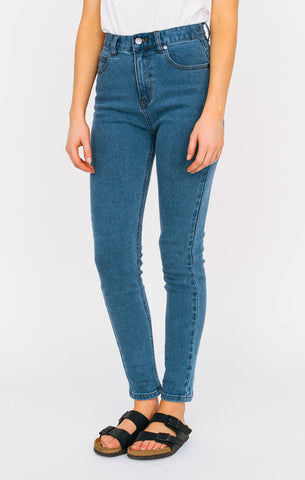 Afends Zeppelins - High Waist Skinny Jeans - Vintage Blue