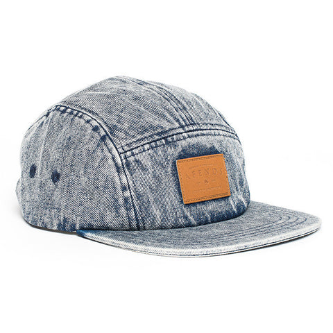 Afends Blue Acid Denim - 5 Panel Hat - Blue Acid