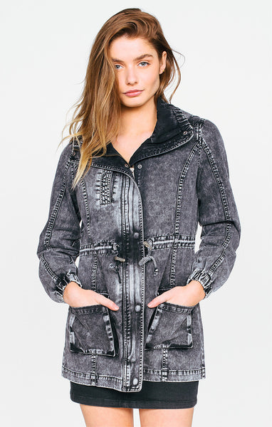 AFENDS SHADY ANORAK JACKET - BLACK ACID