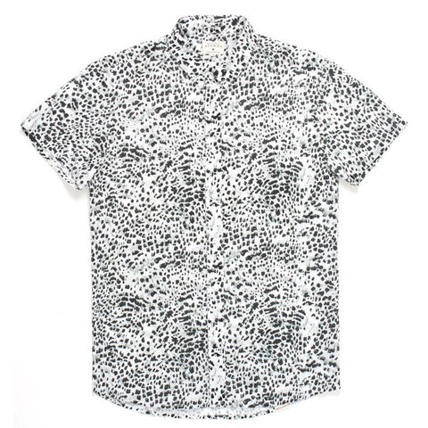 Afends Aard - Short Sleeve Shirt - White Animal